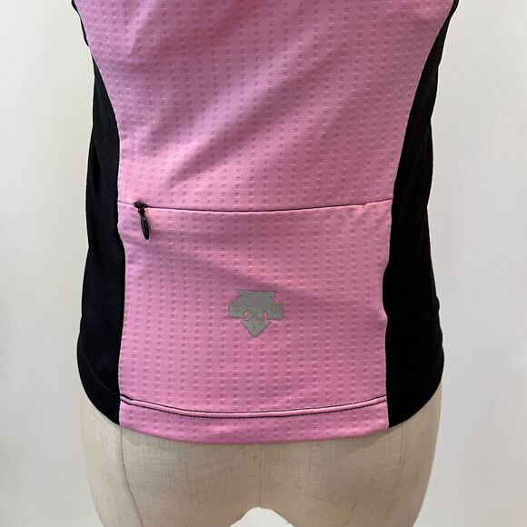 Descente Pink Black Tank Top Cycling Medium Activewear Biking Athletic - Picture 7 of 10
